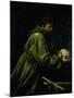 Saint Francis in Meditation-Caravaggio-Mounted Giclee Print