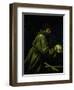 Saint Francis in Meditation-Caravaggio-Framed Giclee Print