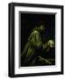 Saint Francis in Meditation-Caravaggio-Framed Giclee Print