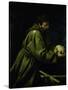 Saint Francis in Meditation-Caravaggio-Stretched Canvas