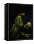 Saint Francis in Meditation-Caravaggio-Framed Stretched Canvas