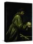 Saint Francis in Meditation-Caravaggio-Stretched Canvas