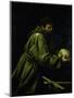 Saint Francis in Meditation-Caravaggio-Mounted Premium Giclee Print