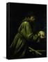 Saint Francis in Meditation-Caravaggio-Framed Stretched Canvas