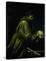 Saint Francis in Meditation-Caravaggio-Stretched Canvas