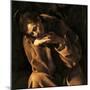 Saint Francis in Prayer-Caravaggio-Mounted Art Print