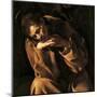 Saint Francis in Prayer-Caravaggio-Mounted Art Print