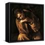 Saint Francis in Prayer-Caravaggio-Framed Stretched Canvas