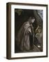 Saint Francis Kneeling in Meditation, 1595-1600-El Greco-Framed Giclee Print