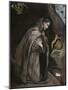 Saint Francis Kneeling in Meditation, 1595-1600-El Greco-Mounted Giclee Print