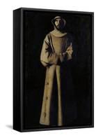 Saint Francis of Assisi after the Vision of Pope Nicholas V-Francisco de Zurbarán-Framed Stretched Canvas