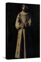 Saint Francis of Assisi after the Vision of Pope Nicholas V-Francisco de Zurbarán-Stretched Canvas