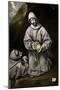 Saint Francis of Assisi and Brother Leo Meditating on Death, 1600-14-El Greco-Mounted Giclee Print