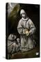 Saint Francis of Assisi and Brother Leo Meditating on Death, 1600-14-El Greco-Stretched Canvas