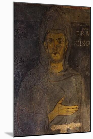 Saint Francis of Assisi (Detail of His Oldest Portrai), 13th Century-null-Mounted Giclee Print
