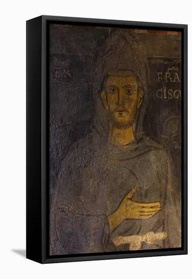 Saint Francis of Assisi (Detail of His Oldest Portrai), 13th Century-null-Framed Stretched Canvas