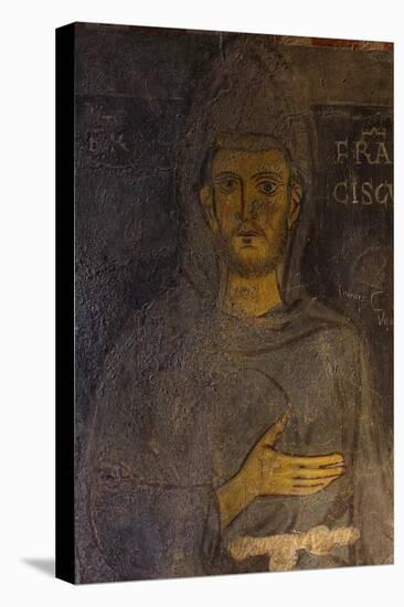 Saint Francis of Assisi (Detail of His Oldest Portrai), 13th Century-null-Stretched Canvas