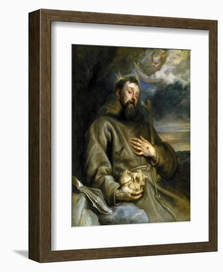 Saint Francis of Assisi in Ecstasy, 1627-1632-Sir Anthony Van Dyck-Framed Giclee Print