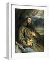 Saint Francis of Assisi in Ecstasy-Sir Anthony Van Dyck-Framed Giclee Print