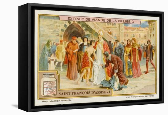 Saint Francis of Assisi Takes Off His Rich Clothing and Gives it to the Poor-null-Framed Stretched Canvas