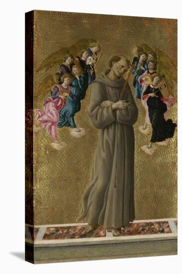 Saint Francis of Assisi with Angels, Ca 1475-Sandro Botticelli-Stretched Canvas