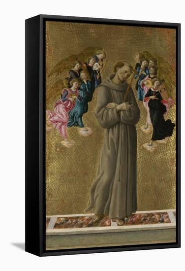 Saint Francis of Assisi with Angels, Ca 1475-Sandro Botticelli-Framed Stretched Canvas