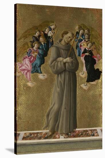 Saint Francis of Assisi with Angels, Ca 1475-Sandro Botticelli-Stretched Canvas