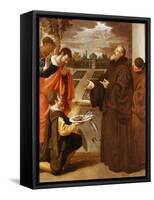 Saint Francis of Paola Blessing the Fish-Jusepe Or Jose Leonardo-Framed Stretched Canvas