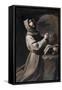 Saint Francis Praying-Francisco de Zurbarán-Framed Stretched Canvas