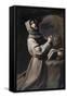 Saint Francis Praying-Francisco de Zurbarán-Framed Stretched Canvas