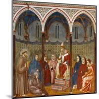 Saint Francis Preaching to Pope Honorius Iii-Giotto-Mounted Art Print