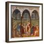 Saint Francis Preaching to Pope Honorius Iii-Giotto-Framed Art Print