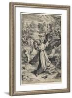 Saint Francis Recieving the Stigmata, 1586-Agostino Carracci-Framed Giclee Print