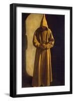 Saint Francis with a Skull in His Hands, C.1630-Francisco de Zurbarán-Framed Giclee Print