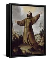 Saint François d'Assise recevant les stigmates-Bartolome Esteban Murillo-Framed Stretched Canvas