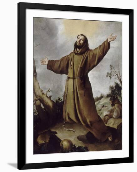 Saint François d'Assise recevant les stigmates-Bartolome Esteban Murillo-Framed Giclee Print