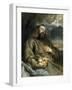 Saint Francois D'assisi (Assise) (Vers 1181-1226) - Saint Francis of Assisi in Ecstasy - Dyck, Sir-Anthony Van Dyck-Framed Giclee Print