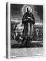 Saint Francois De Sales (1568-1622) (Engraving) (B/W Photo)-French-Stretched Canvas