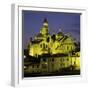 Saint Front Cathedral floodlit at dusk, Perigueux, Dordogne region, Nouvelle Aquitaine, France-Stuart Black-Framed Photographic Print