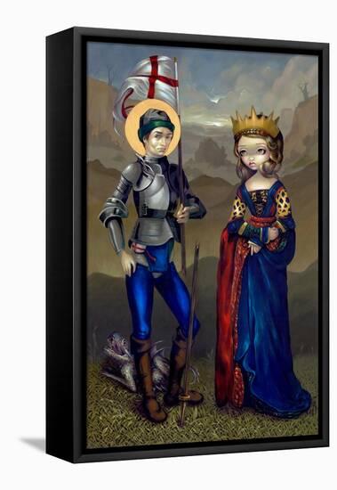 Saint George and Princess Sabra-Jasmine Becket-Griffith-Framed Stretched Canvas