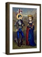 Saint George and Princess Sabra-Jasmine Becket-Griffith-Framed Art Print