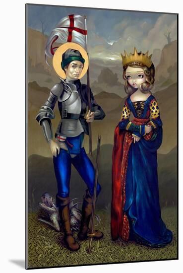 Saint George and Princess Sabra-Jasmine Becket-Griffith-Mounted Art Print