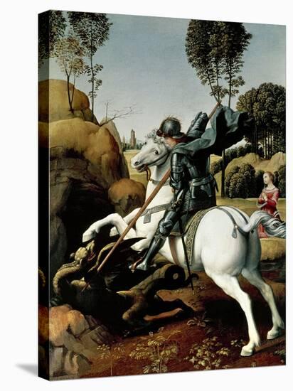 Saint George and the Dragon, 1504-1506-Raphael-Stretched Canvas