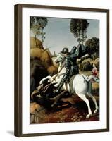 Saint George and the Dragon, 1504-1506-Raphael-Framed Giclee Print