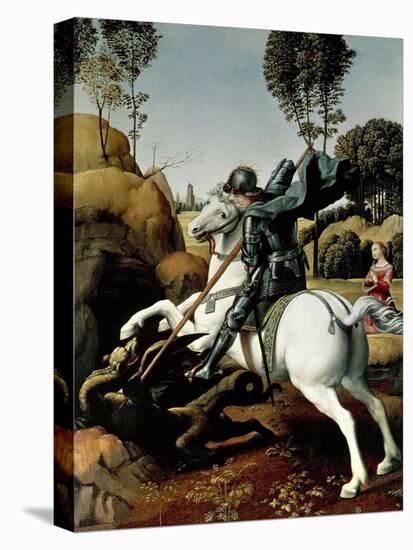 Saint George and the Dragon, 1504-1506-Raphael-Stretched Canvas