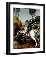 Saint George and the Dragon, 1504-1506-Raphael-Framed Giclee Print