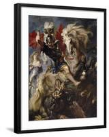 Saint George and the Dragon, 1606-1608-Peter Paul Rubens-Framed Giclee Print