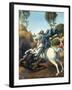 Saint George and the Dragon by Raphael-null-Framed Giclee Print