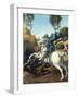 Saint George and the Dragon by Raphael-null-Framed Giclee Print