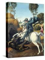 Saint George and the Dragon by Raphael-null-Stretched Canvas